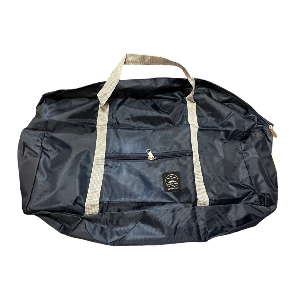 Lightweight Navy Blue and Gray Duffle Bag